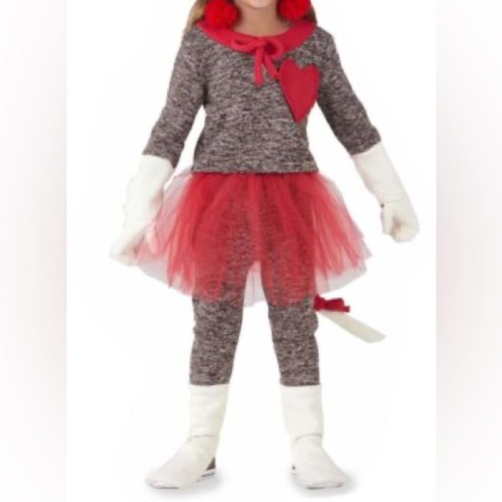 Chasing Fireflies Girls Sock Monkey Halloween Dress Up Costume Girls